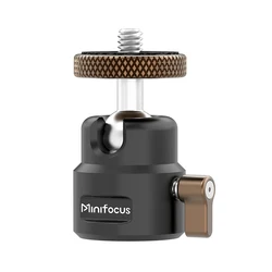 Mini Ball Head Mount 360° Panning Ballhead for DSLR/Mirrorless/Camera/Microphone/Monitor/Slider/Projector/LED Video Light Stand