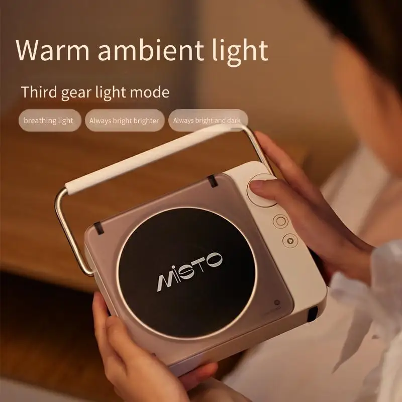 مكبر صوت بلوتوث ريترو HIFI مع ضوء جو ثلاثي التروس هدية عيد ميلاد أنيقة صوت لاسلكي صغير محمول