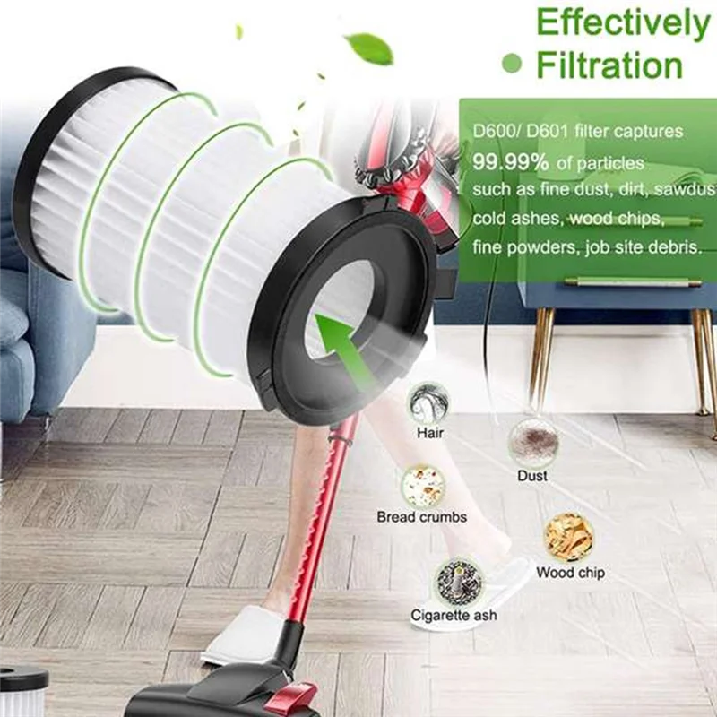 Для Moosoo D600 D601 Iwoly V600 Ariete RBT 2761 2759 Conga Thunderbrush 520 560 Techwood TAE-7036 Набор фильтров Hepa Partsa83x