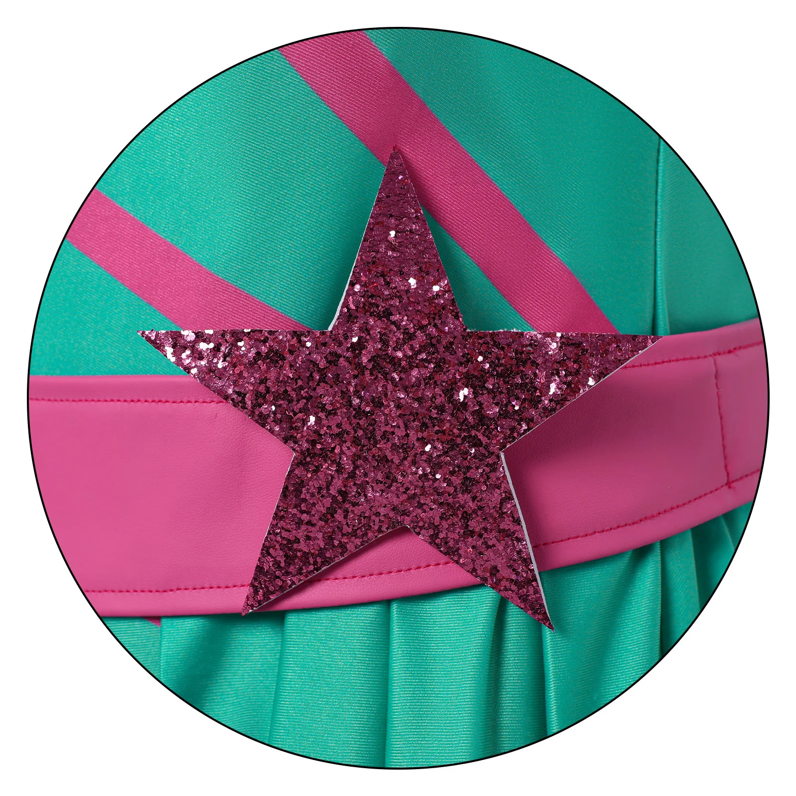 Winx Club Stella Cosplay Costume Anime Magical Fairy Party Green Dress Props Halloween Roleplay Outfit Woman Disguise view 4
