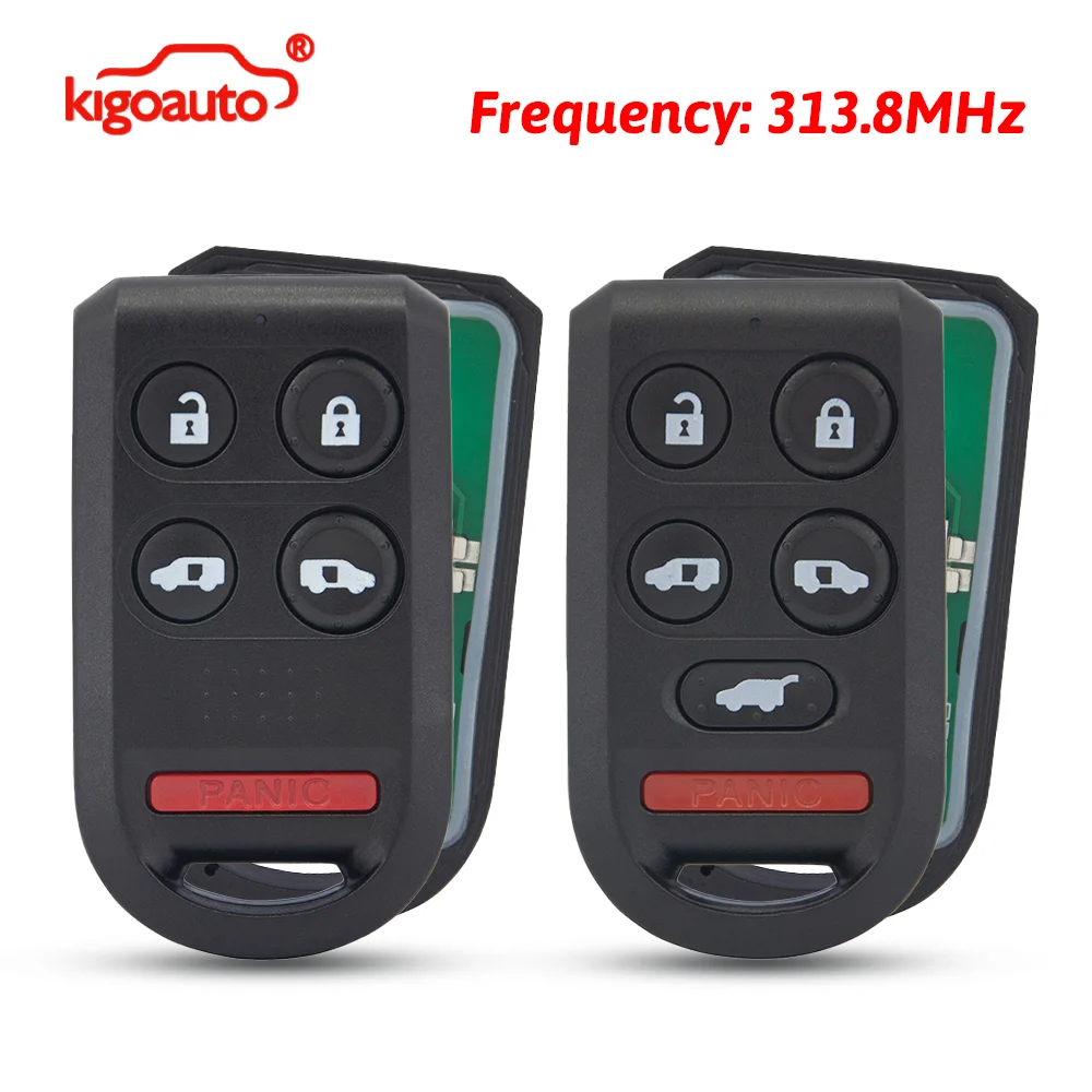 

kigoauto Remote Key Fob 5/6 Button 313.8MHz for Honda Odyssey 2005-2010 PN 72147-SHJ-A21/A61 FCC OUCG8D-399H-A