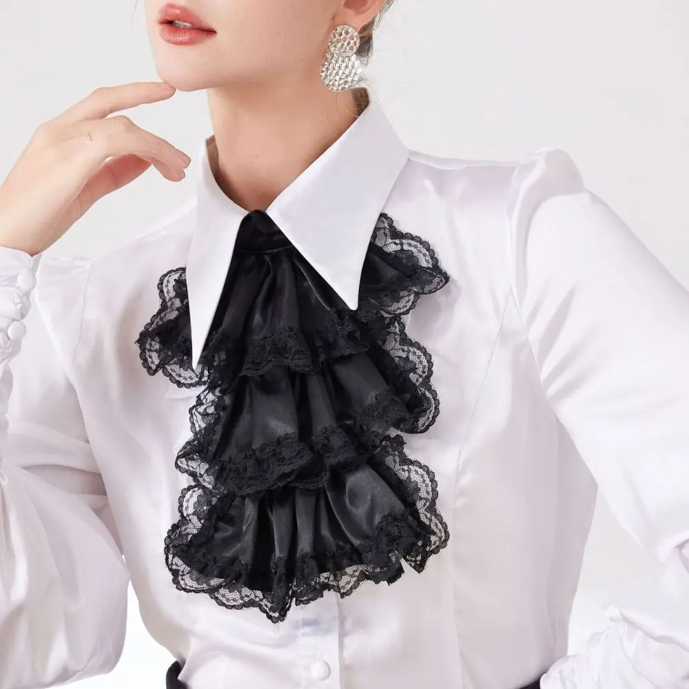 

Модный съемный винтажный воротник в стиле элизабетанской эпохи, многослойный оборчатый воротник для викторианского костюма, свадебный