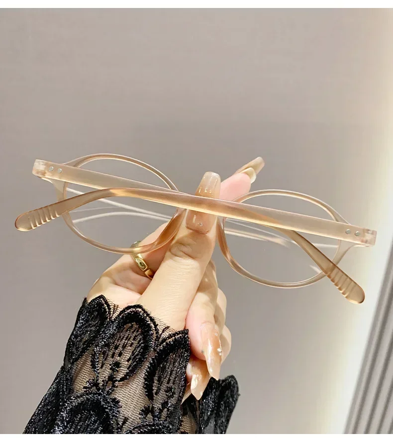 Modische Lesebrille mit ovalem Rahmen für Damen und Herren, trendige Plus-Dioptrien-Presbyopie, Unisex, Anti-Blaulicht-Fernsichtbrille – Detail 15