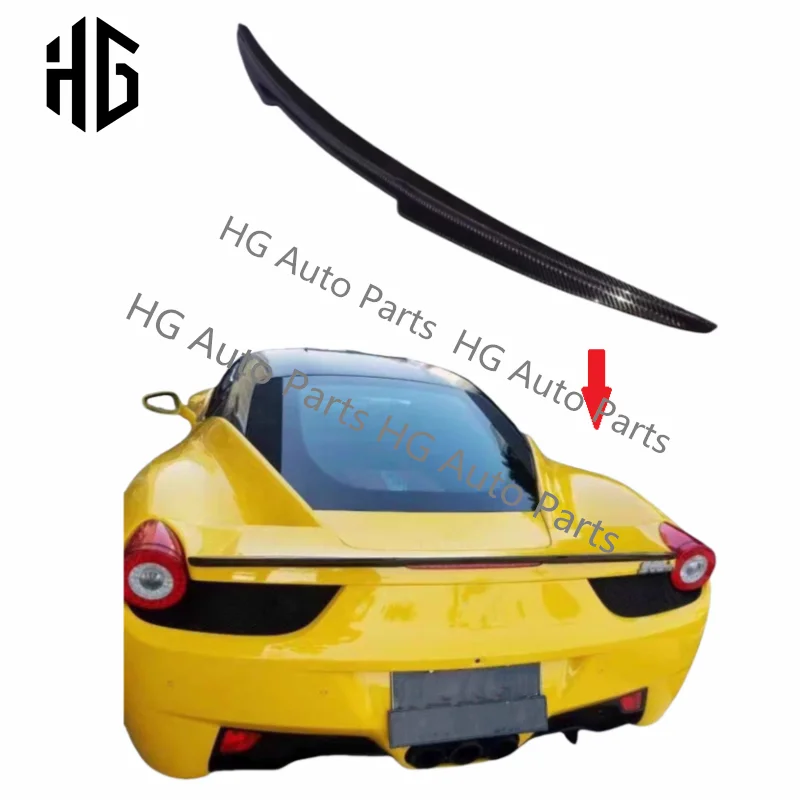 

Real Carbon Fiber Modified Car Tail Wing For Ferrari 458 Coupe Rear Spoiler Trunk Wing Decoration Accessories