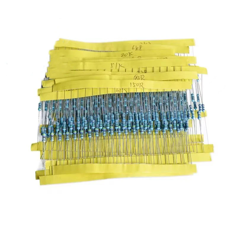 1PCS New 1% 1/4W 10R-1MR Metal Film Resistor Assorted Kit 20 Values Total 400pcs 20pcs Each In sock High QualityHotSale