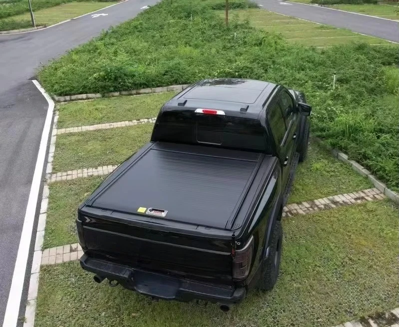 

RAM Silverado Compatible Locking Waterproof Windproof Aluminum Alloy Hard Folding Retractable Tonneau Cover for Pickup Truck