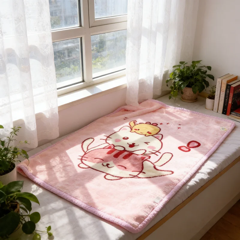 

Детское одеяло с мультяшным принтом животных, 110 см x 135 см, универсальное, на все сезоны, утолщенное, для новорожденных, фланелевое, детское одеяло