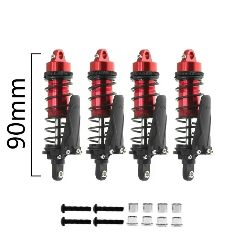 Amortisseur à huile en métal, pièces de mise à niveau, 90/100/110/120mm, pour voiture 1/10 RC inoler Axial SCX10 trxs TRtage Redcat Gen8, 4 pièces