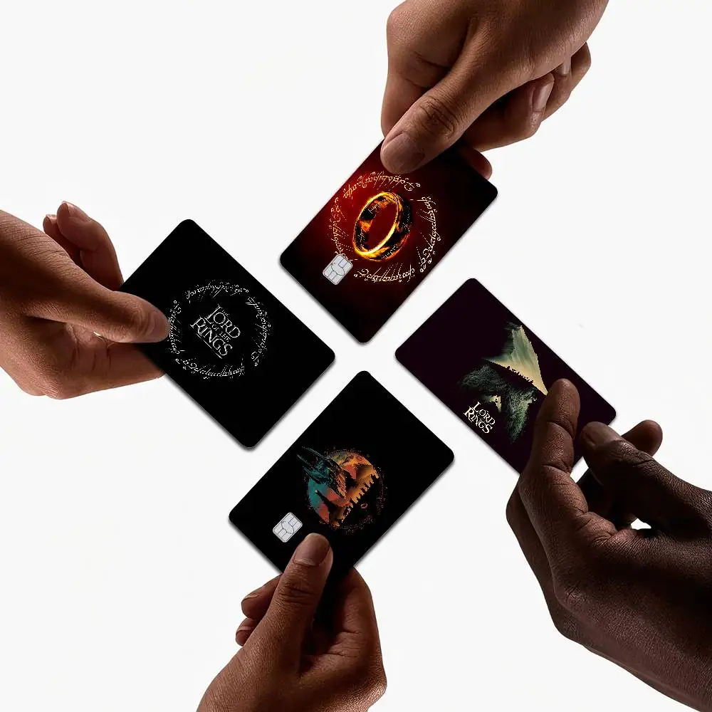 L-Lords Game Rings Anime Front Cover Film Sticker Skin for Credit Debit Card Small Large Chip