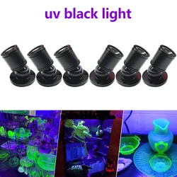 2/4 1W mini spotlights, UV black light fluorescent USB LED black light, indoor model display cabinet violet mini micro spotlight