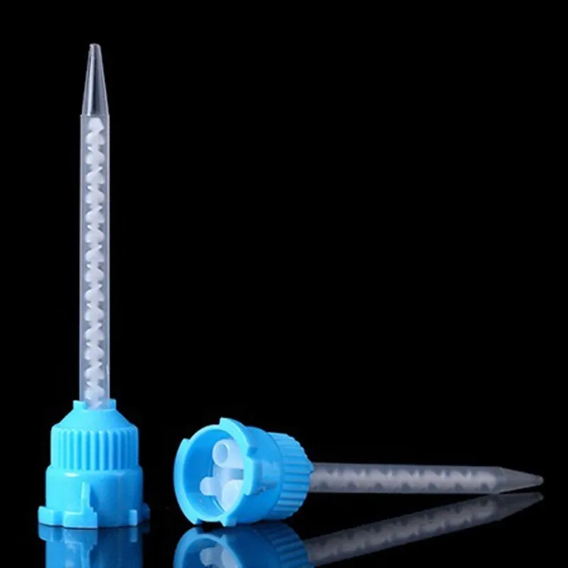 50Pcs Dental Materialien Mischen Tipps Einweg Silikon Gummi Abdruck Dental Mischen Kopf 1:1 10:1 Statische AB Kleber Mischen Rohr – Detail 10