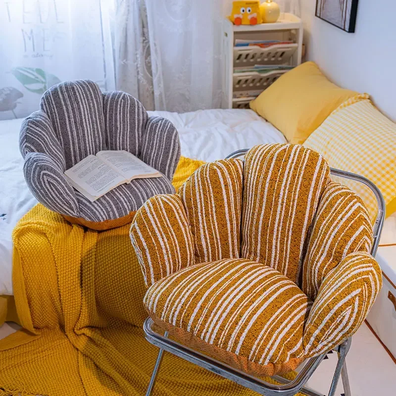 Cactus Multifunctional Backrest Cushion Striped Printed Futon Cushion for Back Support Cozy Sedentary Artifact for Home Office