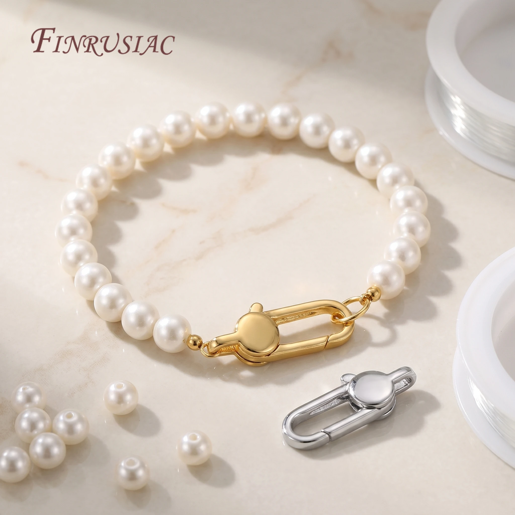 18K Gold Plated Mini Heart Spring Clasp,Lobster Clasp DIY Jewelry Making Findings Necklace Bracelet Connector Hook Accessories view 4