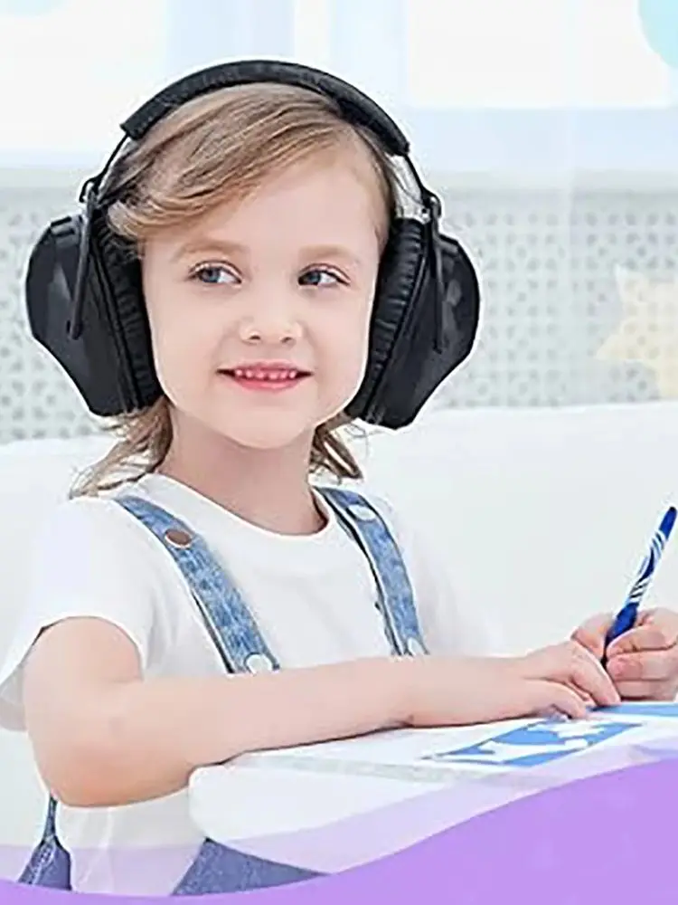 ZOHAN Kids Noise Reducing Earmuff Safety Hearing Protection Headphone for Autism Children Foldable EarCups Passive Defender 25dB