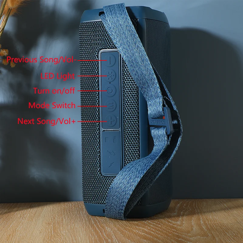 Портативная Bluetooth-Колонка T & G TG345, беспроводной водонепроницаемый сабвуфер, уличный басовый громкий динамик светодиодный светильник кой