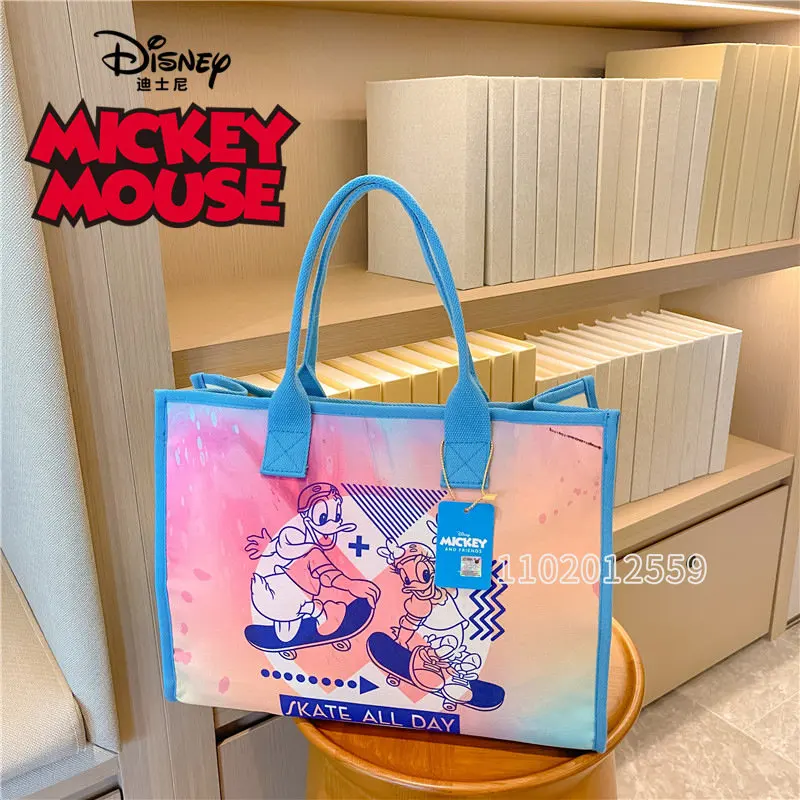 Disney Mickey borsa da donna nuova originale borsa da donna di marca di lusso borsa da donna multifunzionale di grande capacità in tela di moda