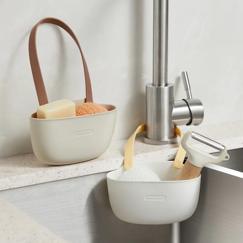 

Дренажная корзина для раковины, подвесная сумка, кухонная одноярусная раковина без удара, подвесная корзина, губка для мытья посуды, полка для крана