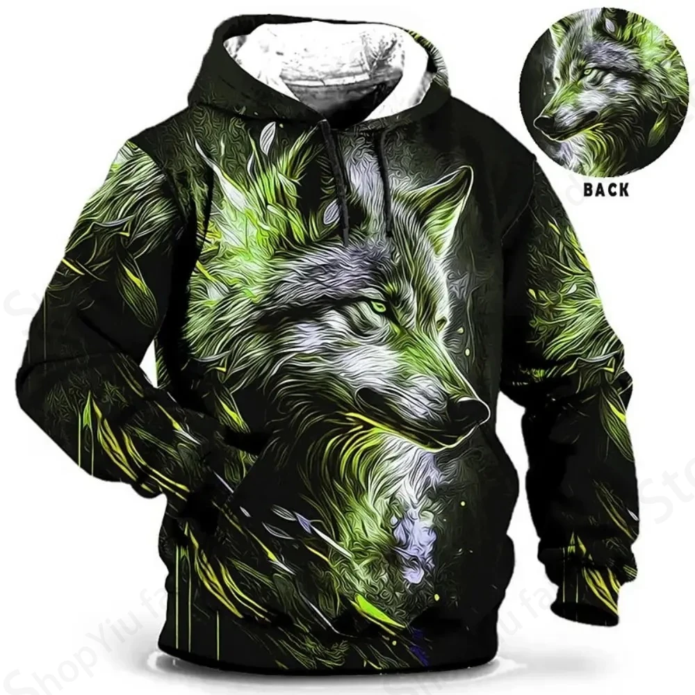 

Men's and Women's Hoodies 3D Animal Print Wolf Tiger Oversized Coat Winter Tracksuit.