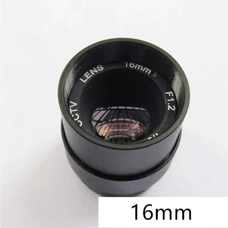 Lente de cámara óptica infrarroja de visión nocturna DIY F1.2 lente CCTV IR CS de Metal 6mm 8mm16mm 25mm lentes de monitoreo de red