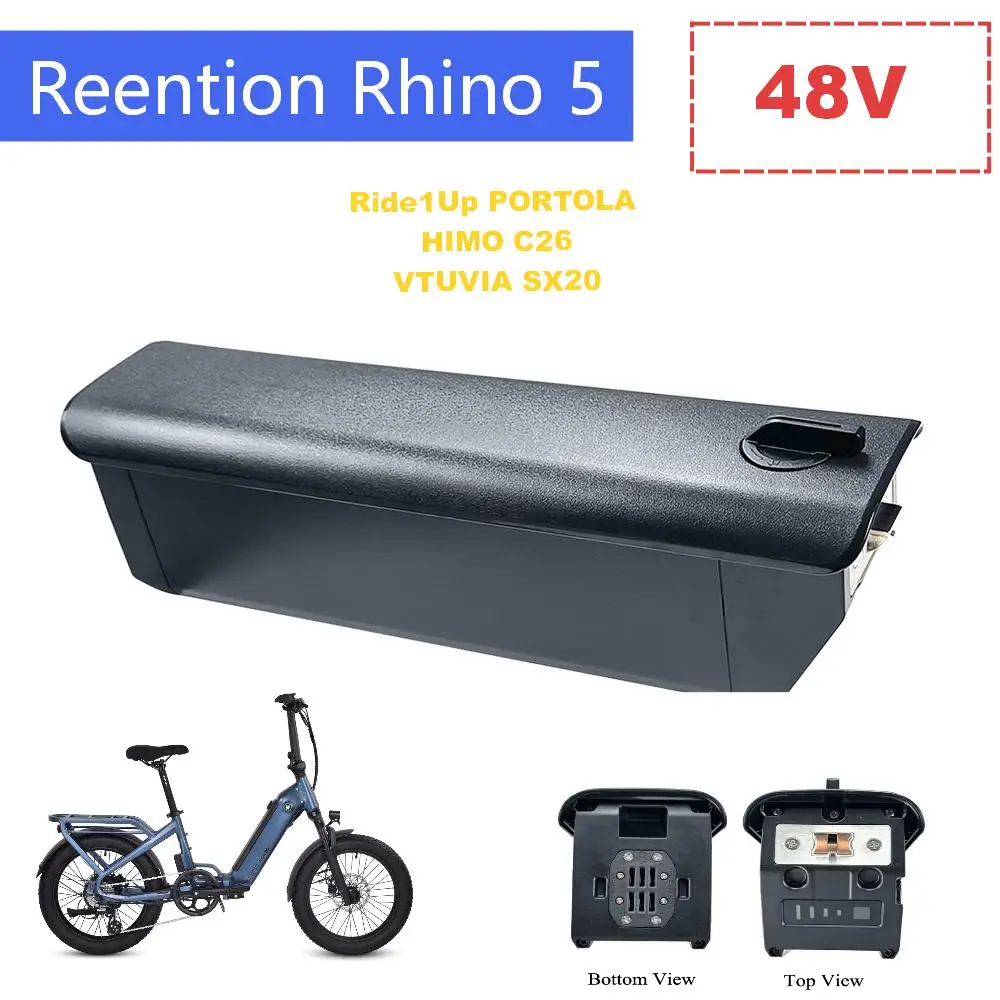 

HIMO C26 ,RIDE1UP PORTOLA Battery 48V 10.4Ah 12Ah 14Ah Hidden Tube Reention Rhino 5 Electric Bike Battery