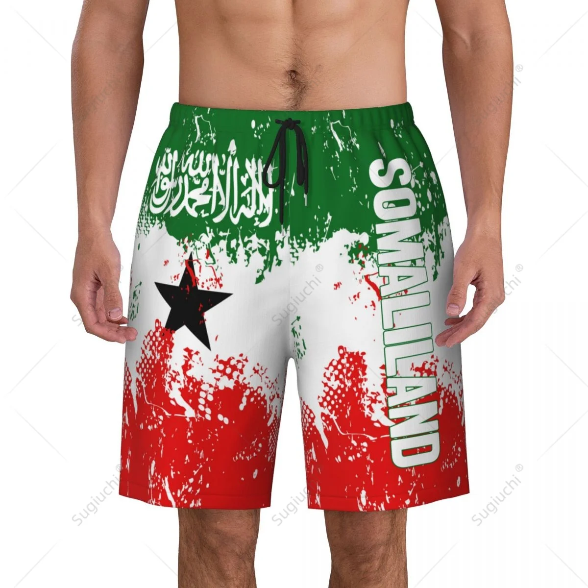 

Men's Somaliland Flag Beach Pants Board Shorts Surfing Boys Soccer Cycling Swimwear Running Polyester