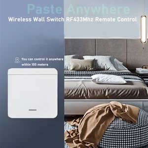Wall relay receptor for LED lamp, wireless light, switch control, RF 433MHz, 1 gang, 2 gang panel, 3 gang, 110v, 220v, 10A 8 Main Sales Wall Switch - №8