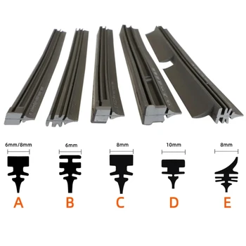 차량 와이퍼 고무 스트립 리필 와이퍼 날 교체 부품 전 유형 계절 전면유리 와이퍼 날 블레이드 부드러운 차량 액세서리 