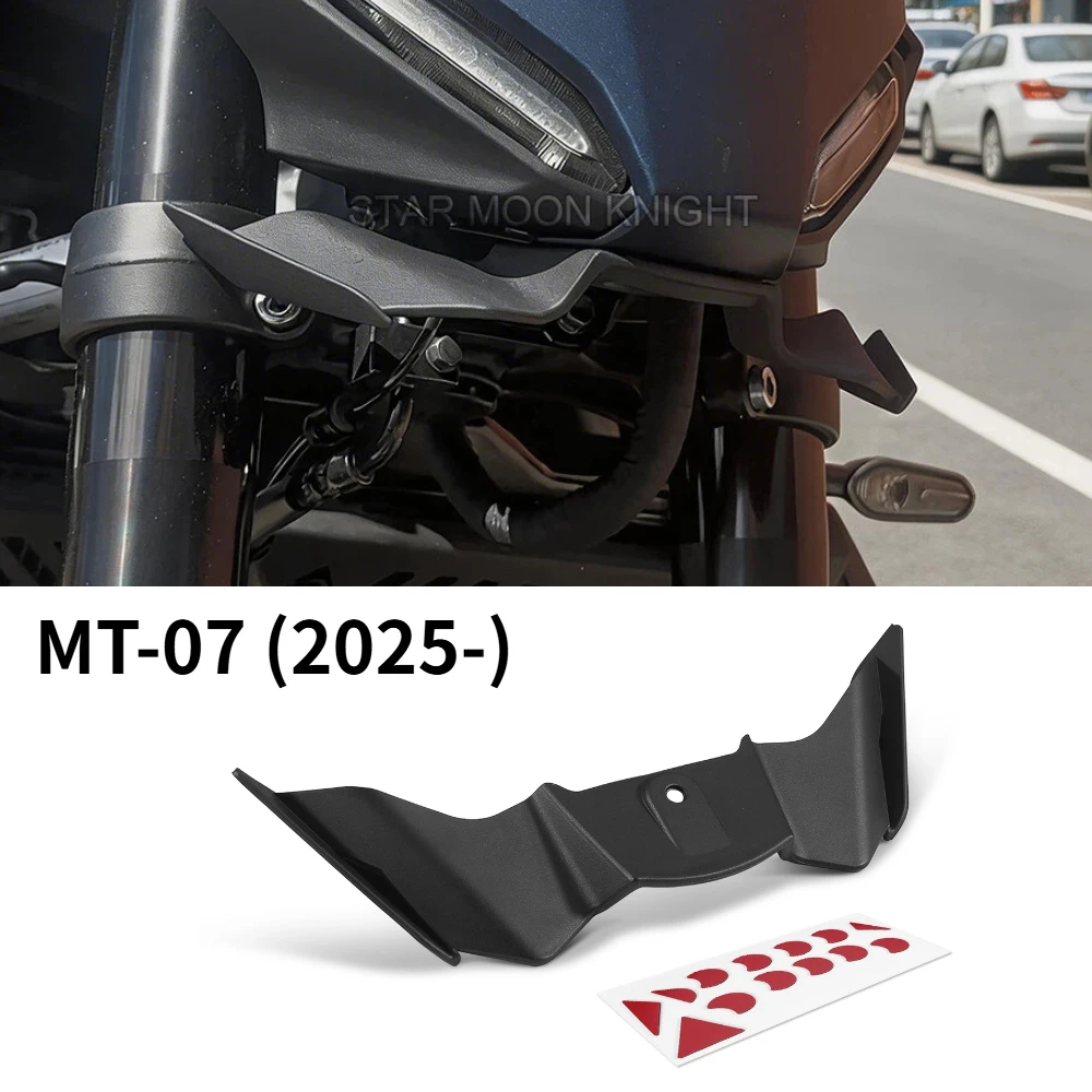 新しいオートバイフロントスポイラーキットダウンフォースウィングレットエアロダイナミックウィングデフレクターヤマハmt07-mt-07-mt-07-2025-2026アクセサリー用