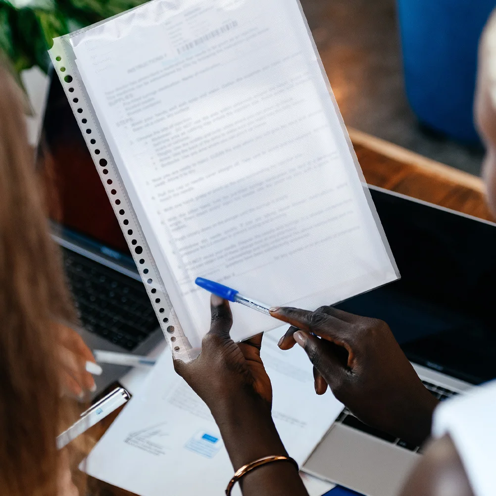 

20Pcs A4 Binder Sleeves Clear Transparent 30-Hole Document Folder Inserts for School Office Home Use Page Protectors Plastic