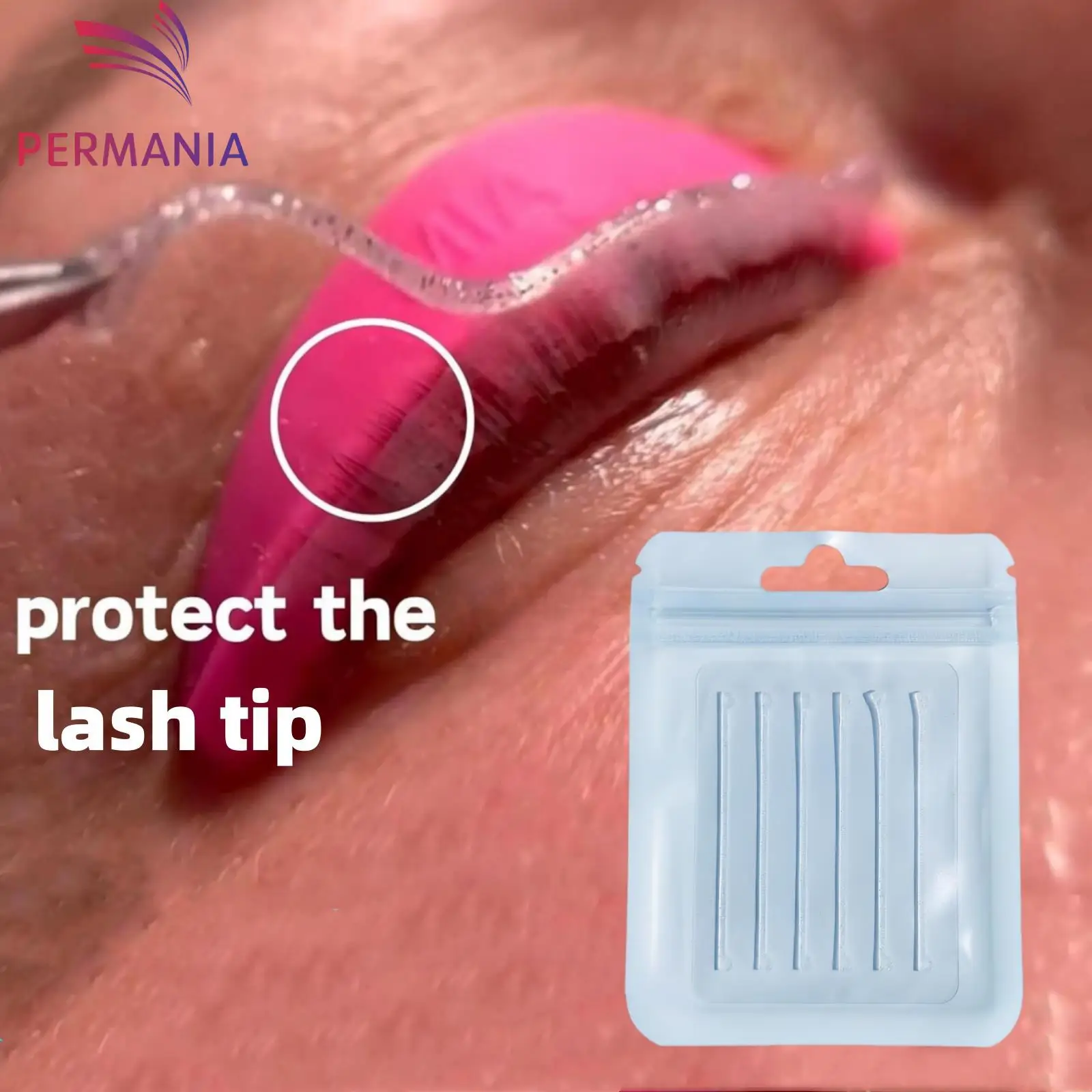 PERMANIA-Cinta de silicona reutilizable para permanente de pestañas, cinta para levantar pestañas, rodillo de cuerda, rodillos de laminación de pestañas, herramienta de maquillaje compensadora