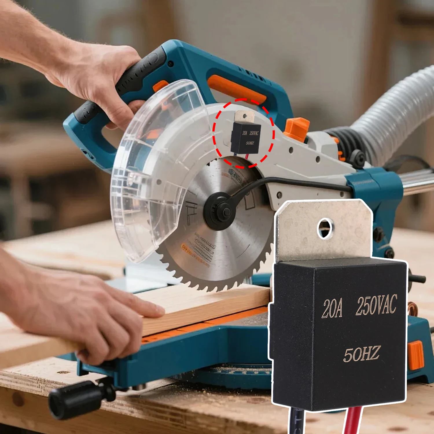 Modul Penggerak Soft Start Alat Bertenaga Tinggi Aksesori Sakelar Soft Start untuk Pengontrol Motor Mesin Pemotong Slot 250VAC 20A