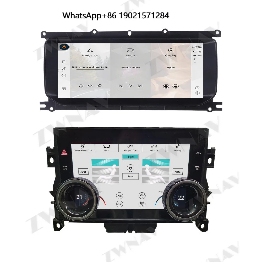 

ZWNAV Car Radio With AC Panel GPS Bluetooth Range Rover Evoque L551 L538 2012-2018 Car Radio Multimedia Player GPS Navigation