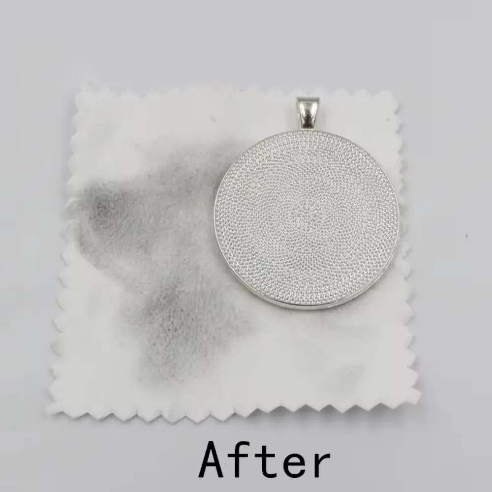 50Pcs 8x8cm Jewelry Cleaning Cloth Reusable Soft Fabric Silver Polish Cleaner Household Double-Sided Cleaning Polishing Cloth