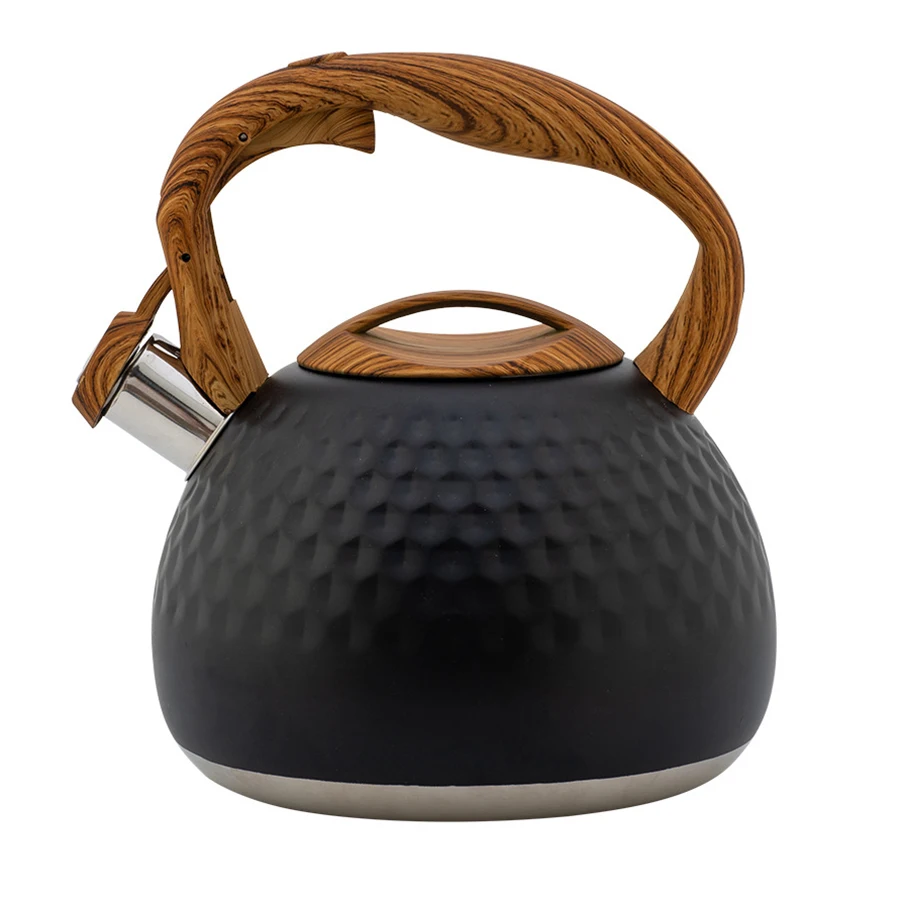 

2,8 л громкий чайник со свистком для плиты, чайник из нержавеющей стали с деревянной ручкой для кипячения воды, молока или кофе