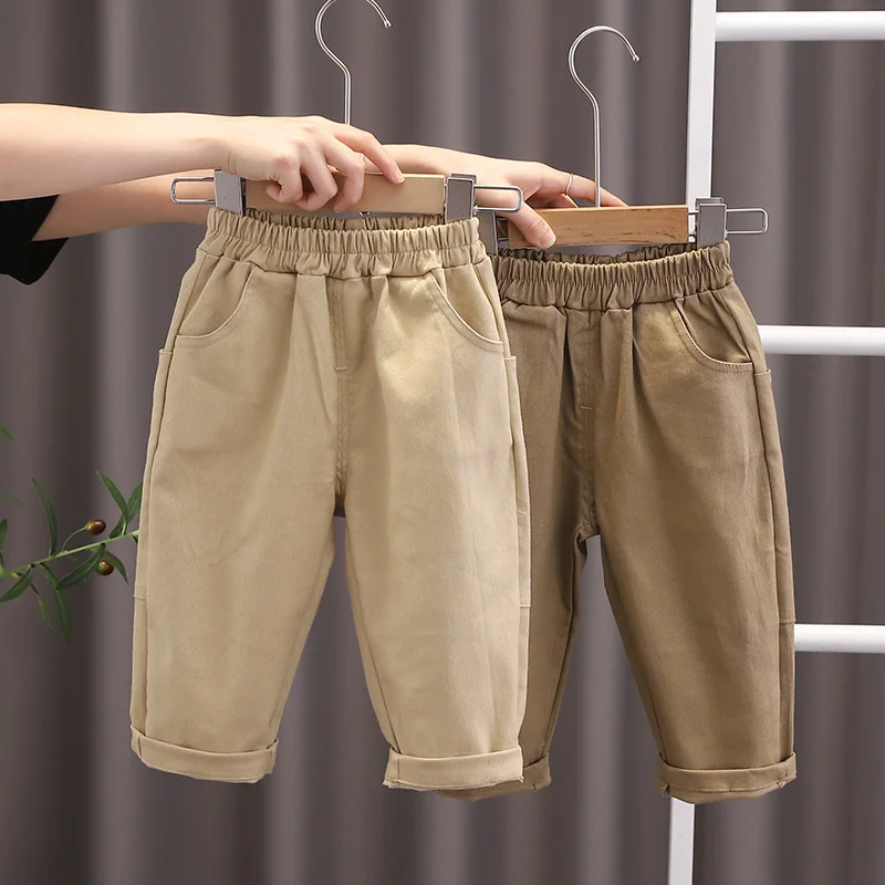 New Spring Autumn Baby Girls Clothes Children Boys Fashion Solid Pants Toddler Casual Costume Infant Trousers Kids Sportswear