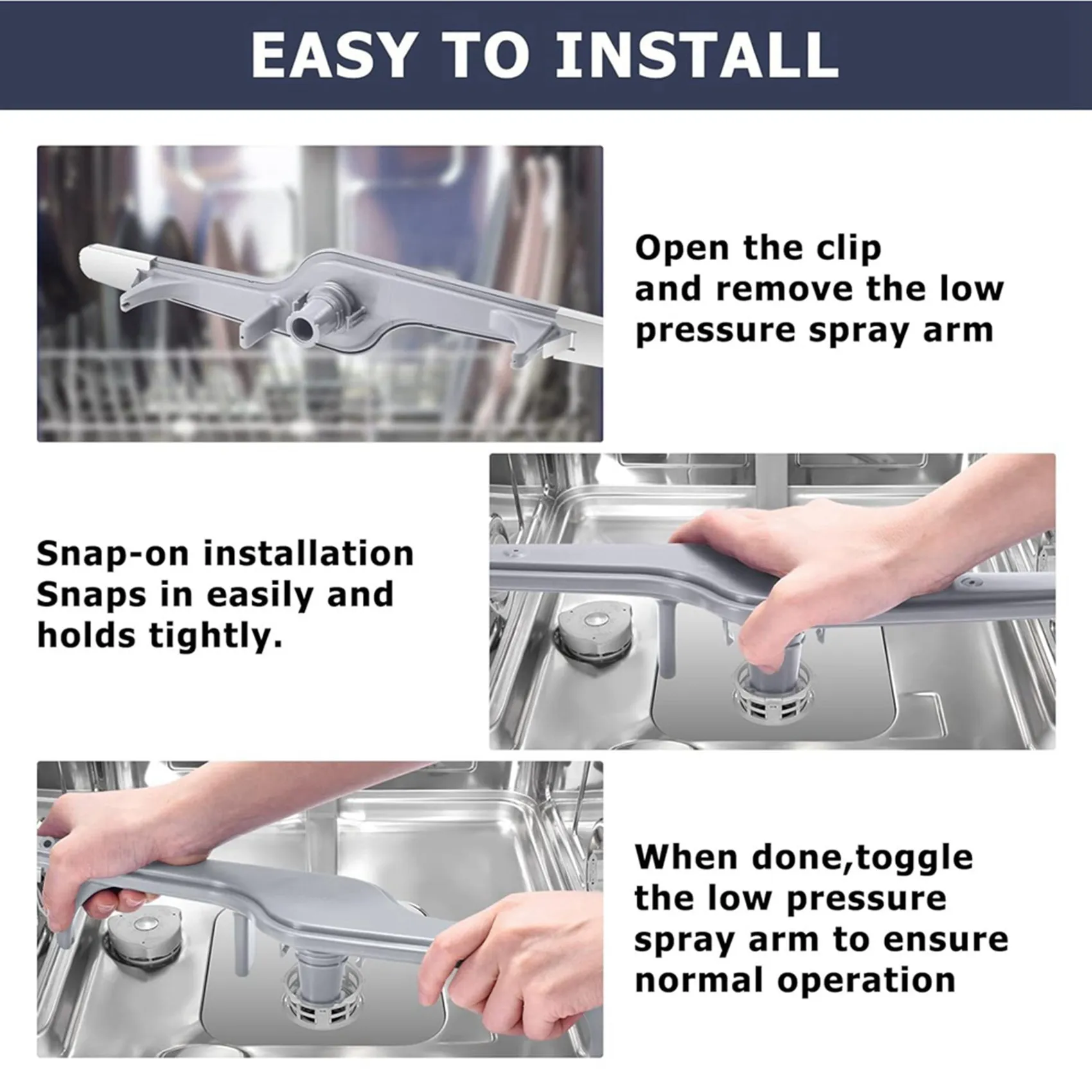 M04K 2X 154568002 ذراع الرش السفلي لغسالة الأطباق لإلكترولوكس فريجيدير 154568001 5304517203 AP3958746, EA1524955 1196170