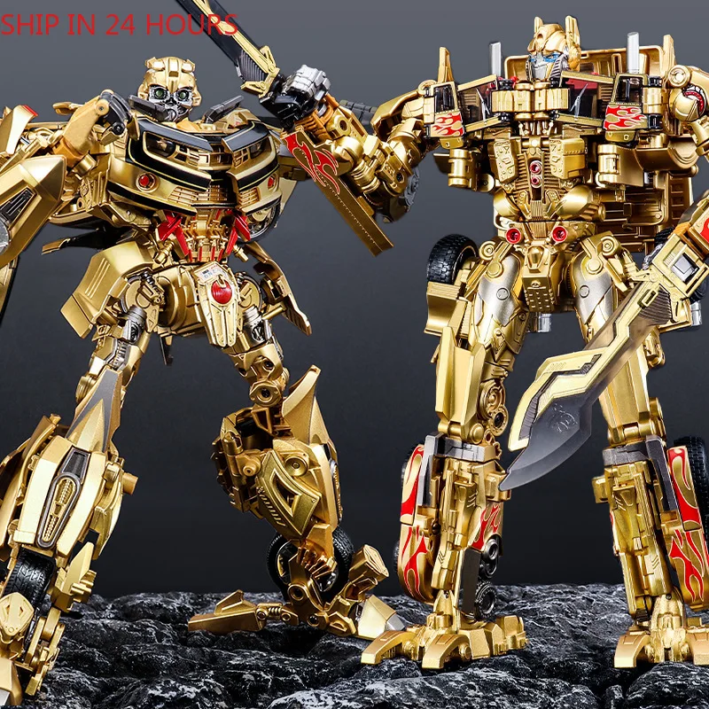 In Stock Transformed Toys Gold Finely Painted Robot OP Alloy KO SS05 30CM Star Commander Bee Model Action Figure Collections