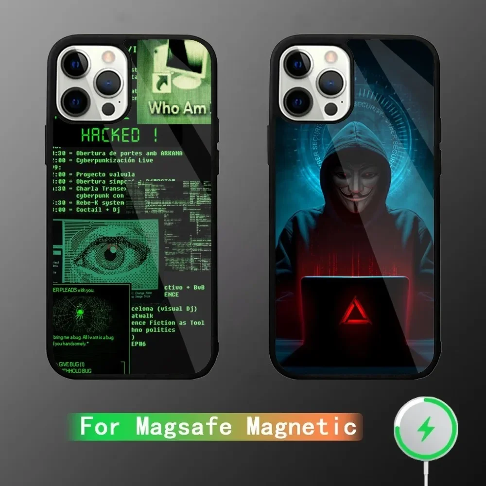 

Hacker Computer Code Art Phone Case For iPhone 16,15,14,13,12,11,Plus,Pro,Max Mini Magsafe Magnetic Wireless Charging