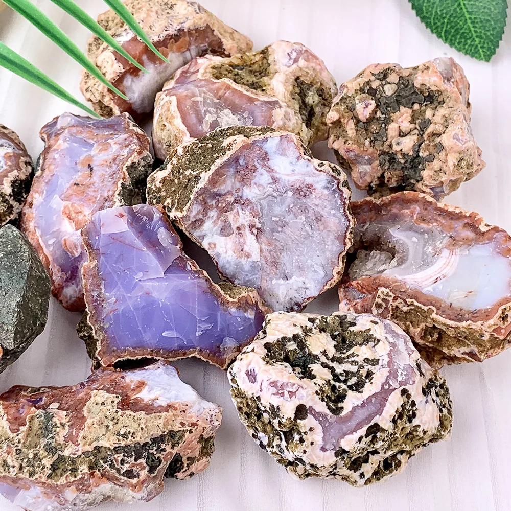 

Natural Mineral Crystal Pink Agate Raw Stone Energy Quartz Spiritual Meditation Healing Spiritual Home Garden Decoration