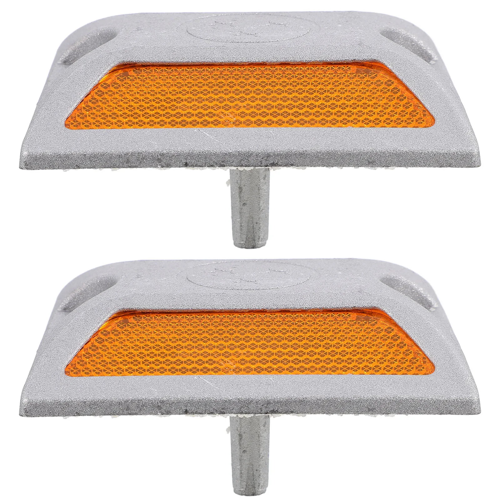 2 قطعة الألومنيوم عاكس الطريق ترصيع علامات الرصيف للممرات ليلة الرؤية عاكسات السلامة في الشوارع حديقة على الطريق