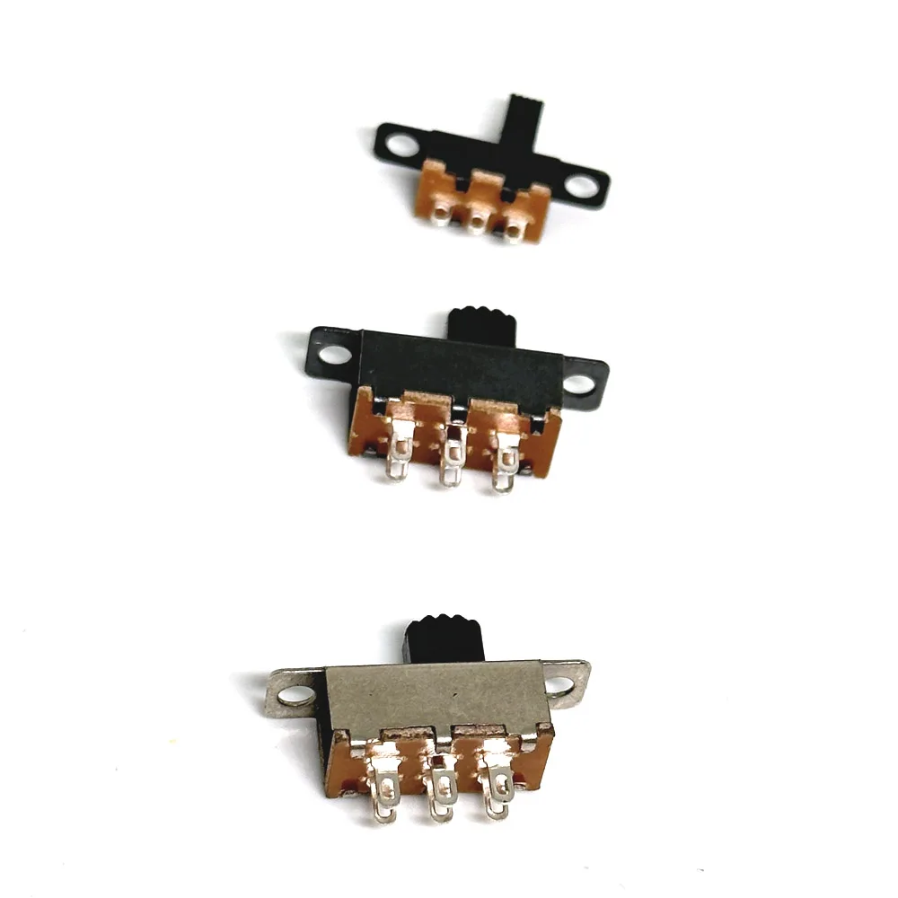 1/30 Pcs 2 Position DPDT 2P2T Panel Mount Vertical Slide Switch 6 Pin 0.3A 12V DC  SS-22F25 SS-22F15