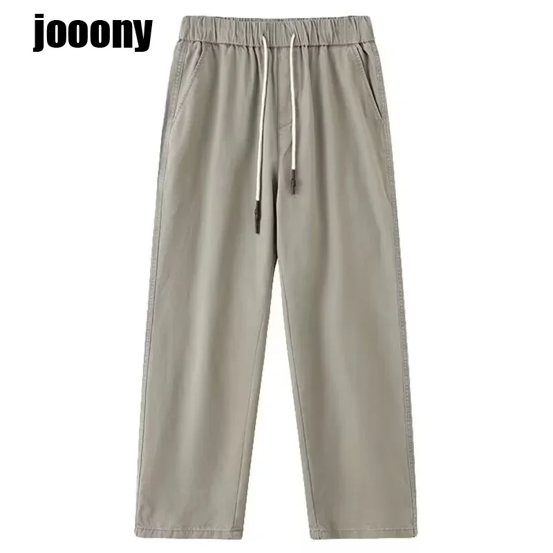 새로운 2023 여름 남성 헐렁한 캐주얼 스트레이트 바지 느슨한 한국 패션 클래식 Simpicity 바지 Pleated Tapered 남성 바지