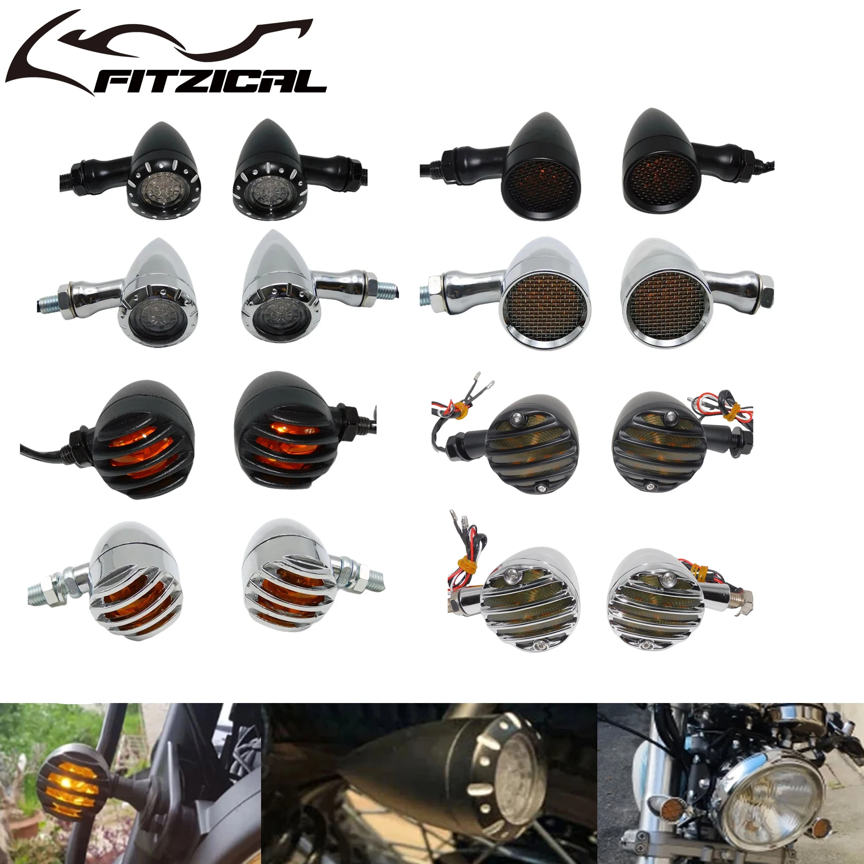 Luz LED de freno para motocicleta, lámpara indicadora de 10mm para Harley Sportster Touring Dyna Chopper Cruiser Cafe Racer personalizada