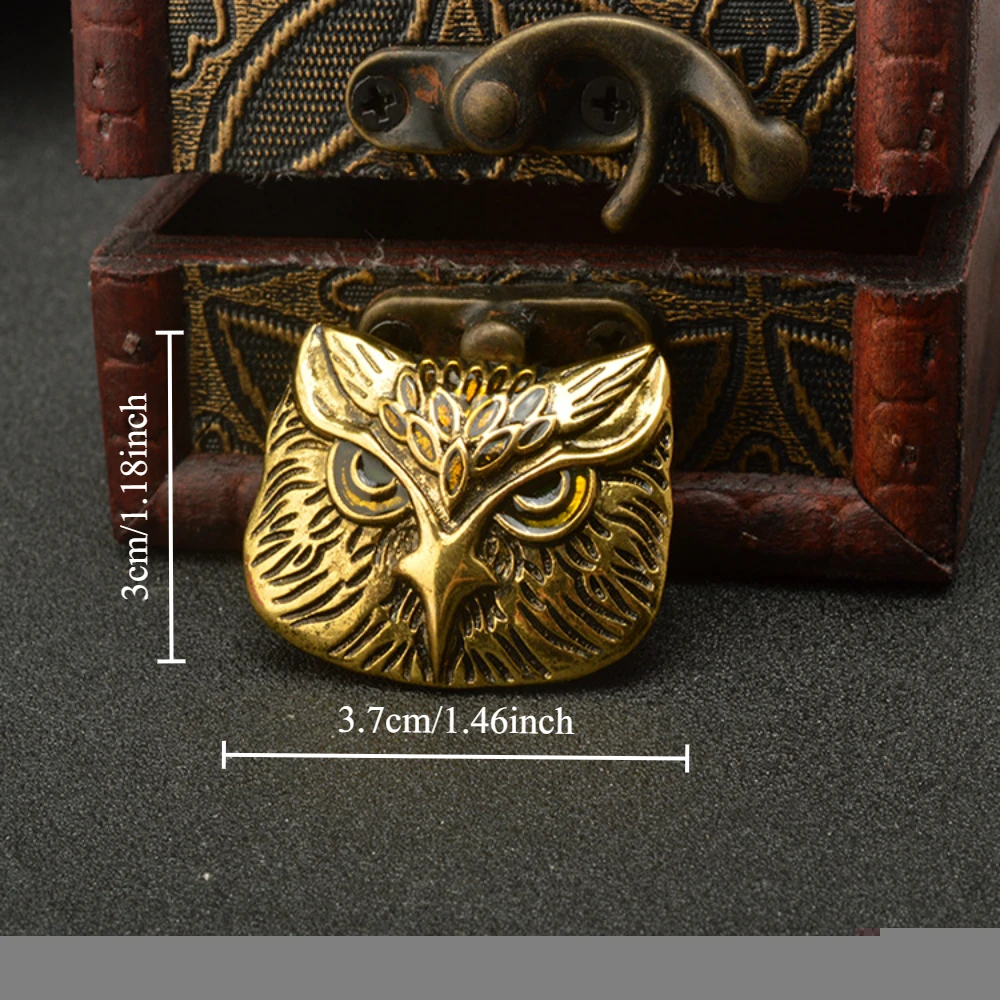 Personalized Retro Owl Brooch Pin Animal Eagle Head Metal Badge Shirt Collar Needle Pin Decoration Accessory