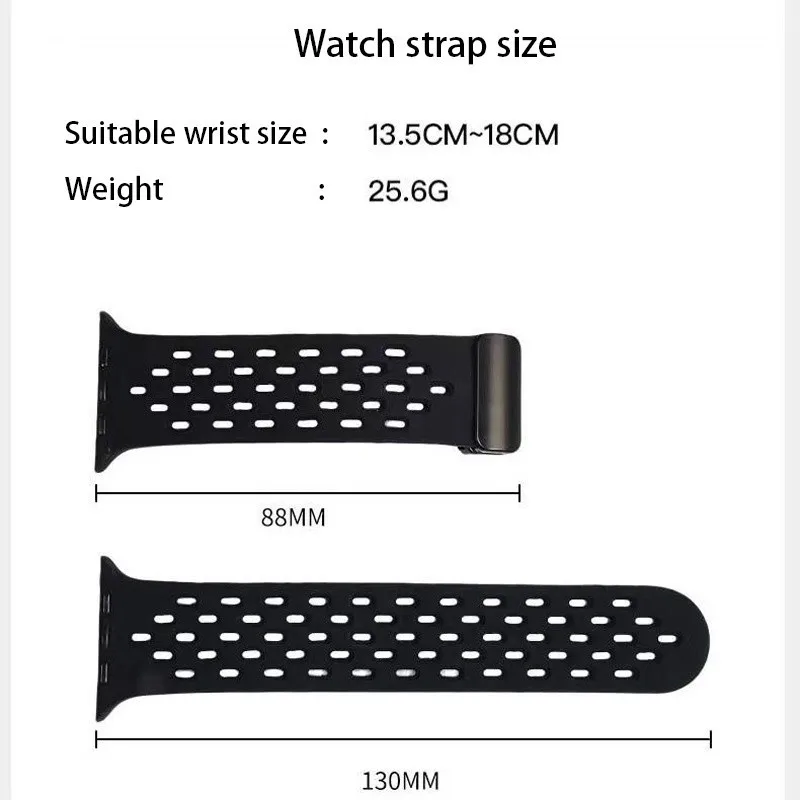 Magnetic Strap For Apple Watch Band 49mm 44mm 45mm 42mm 41mm 38mm 40mm Silicone sports bracelet iwatch 8 SE 9 7 6 5 Ultra2 49mm