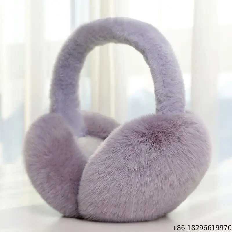 wholesale-ladies-winter-ear-muffs-plus-size-fleece-with-woolen-pole-and-cloth-folding-warm-earmuffs