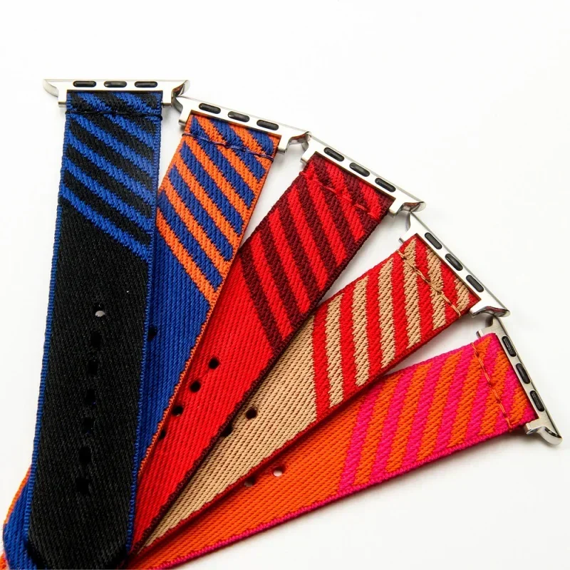 

for Apple IWatch Nylon Watchband Herme Woven Strap Ultra 2 49 46mm 42mm44mm40mm45mm41mm38mm Series 10 9 3 6 5 SE SE 7 8 Strap