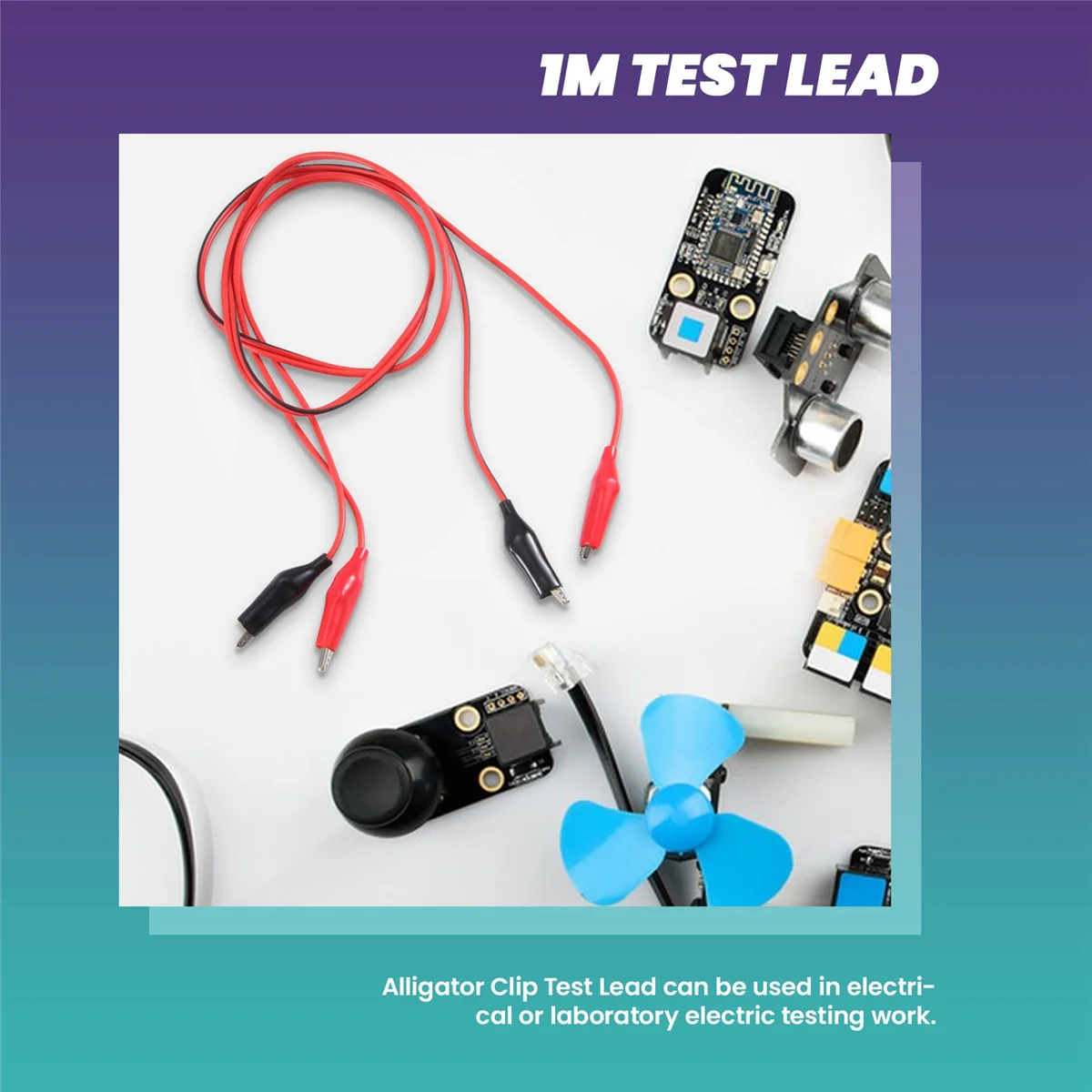 Activity 1M Double-end Alligator Clips Test Lead Jumper Wire