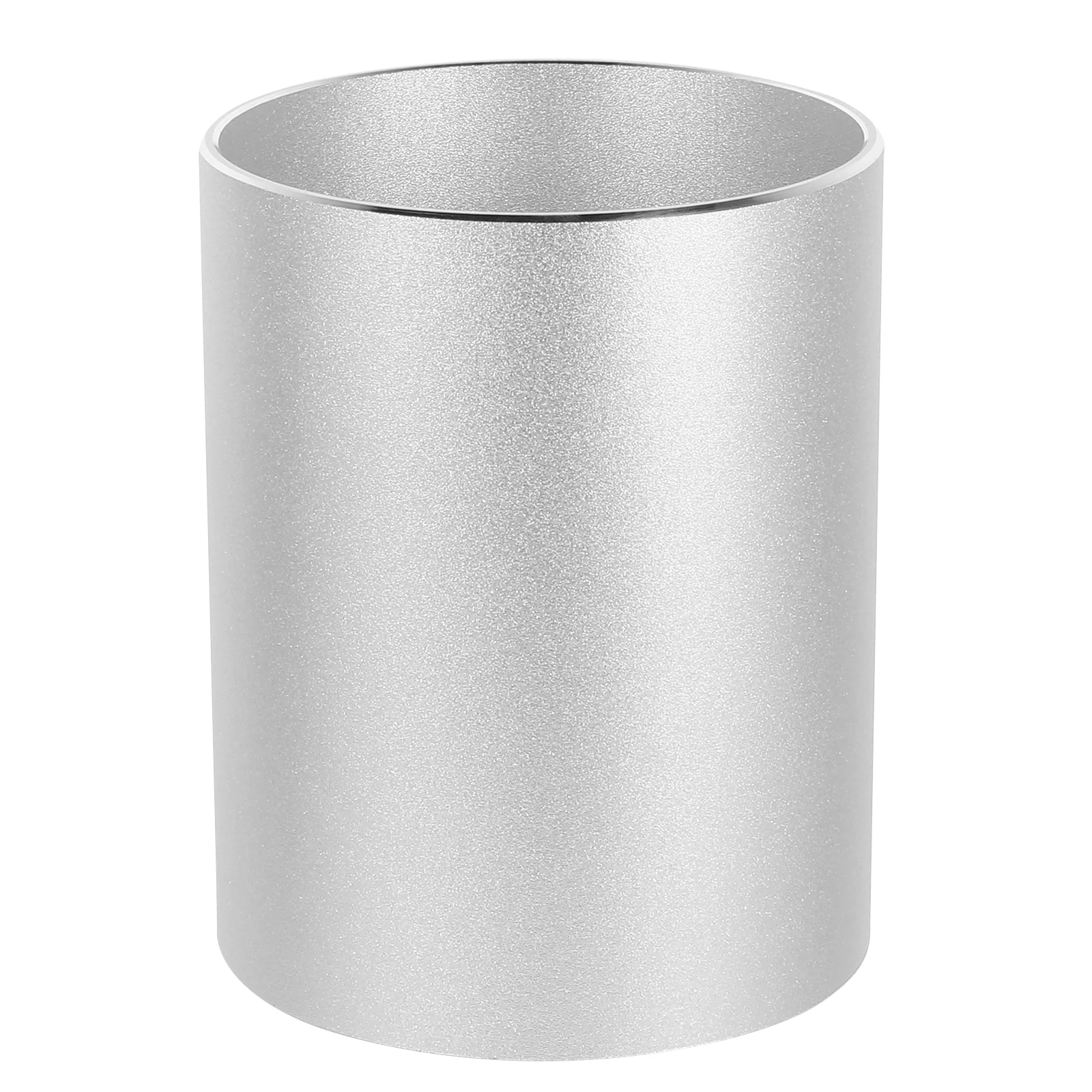 

Pencil Holder Round Container Office Holders Organizers Metal Silver Containers