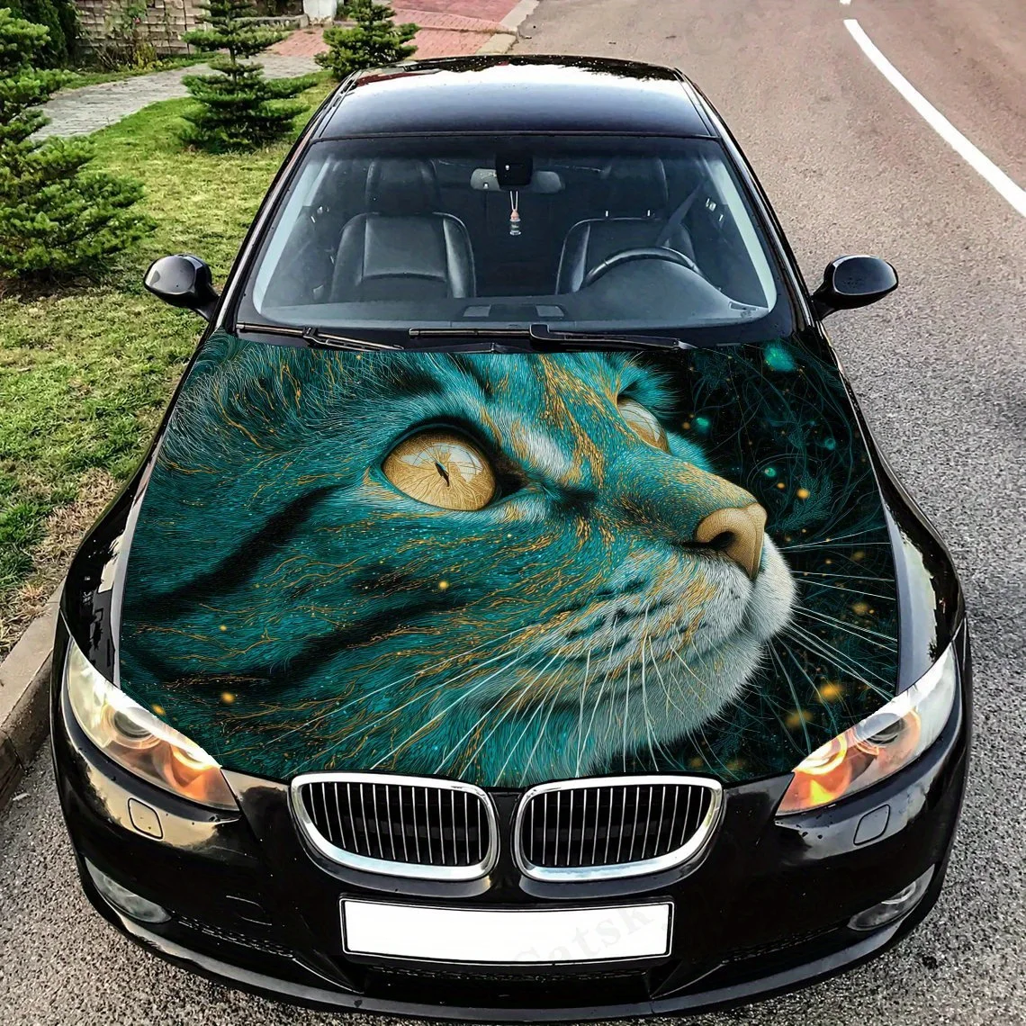

Mystic Cat Car Hood Decal Sticker, Truck Sticker, Self-Adhesive Long-Lasting Car Accessories, Suitable For Car, Truck Hood Ornam
